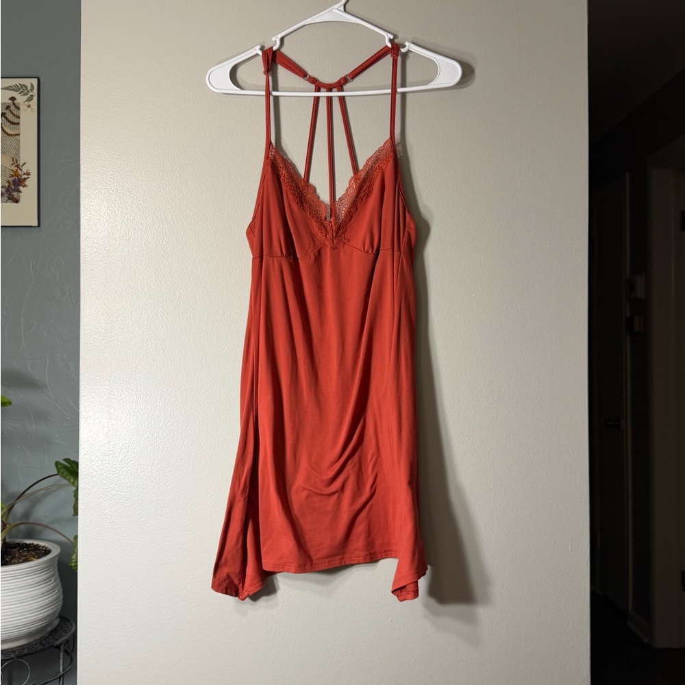 Secret Treasures Red Lace Trim Dress